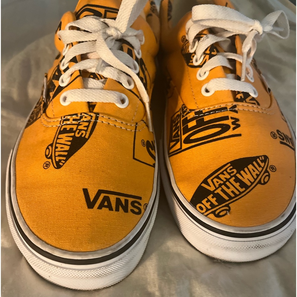 Vans Era Big Logo Off The Wall Tangerine Orange Black Mens Skate Sneakers 12